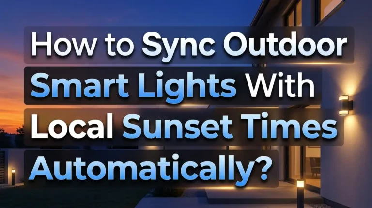 How to Sync Outdoor Smart Lights With Local Sunset Times Automatically?