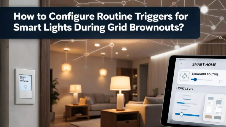 How to Configure Routine Triggers for Smart Lights During Grid Brownouts?