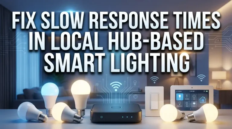 How to Fix Slow Response Times in Local Hub Based Smart Lighting?