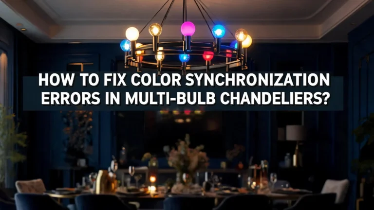 How to Fix Color Synchronization Errors in Multi Bulb Chandeliers?