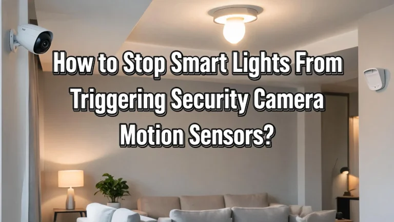How to Stop Smart Lights From Triggering Security Camera Motion Sensors?