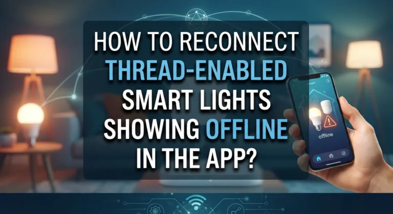 How to Reconnect Thread-Enabled Smart Lights Showing Offline in the App?