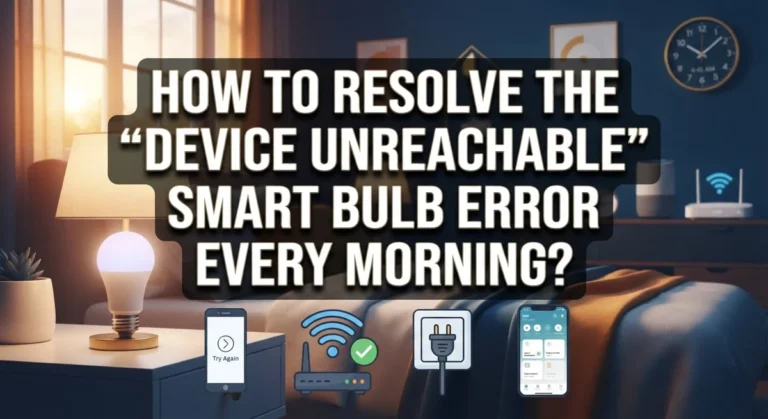 How to Resolve the ‘Device Unreachable’ Smart Bulb Error Every Morning?
