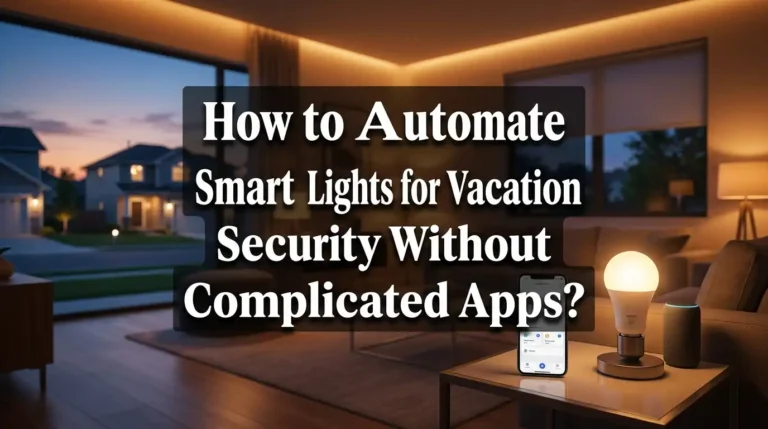 How to Automate Smart Lights for Vacation Security Without Complicated Apps?