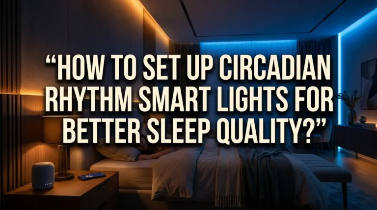 How to Set Up Circadian Rhythm Smart Lights for Better Sleep Quality?
